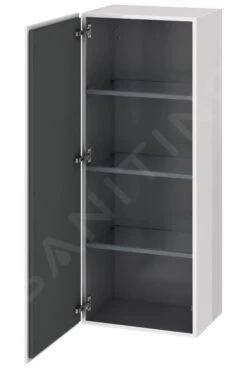 Duravit L-Cube - Hoge Badkamerkast 1320x500x363 Mm, Links, Glanzend Wit LC1179L2222 -Badkamer Luxe daf71c1d3c4e90bb029a45e8