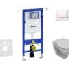 Geberit Duofix - Set Voorwandinstallatie, Toilet En Villeroy & Boch Zitting, Bedieningspaneel Sigma30, DirectFlush, SoftClose, CeramicPlus, Wit/chroom 111.355.00.5 NB5