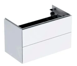 Geberit ONE - Wastafelonderkast 745x465x395 Mm, 2 Laden, Met LED Verlichting En Afvoerregeling, Glanzend Wit 500.381.01.1