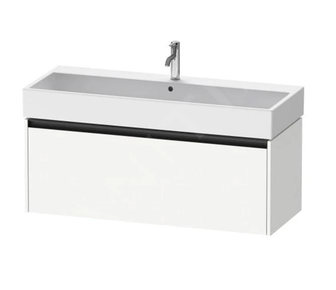 Duravit Ketho.2 - Wastafelkast 440x1184x460 Mm, 1 Lade, Mat Wit K25079018180000 1 Duravit Ketho.2 - Wastafelkast 440x1184x460 Mm, 1 Lade, Mat Wit K25079018180000
