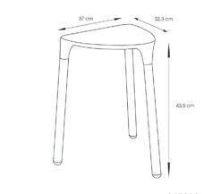 Sapho Gedy Yannis - Badkamerstoel 370x435x323 Mm, Zwart 217214 -Badkamer Luxe dbc641e3e7fe53427bbdb752