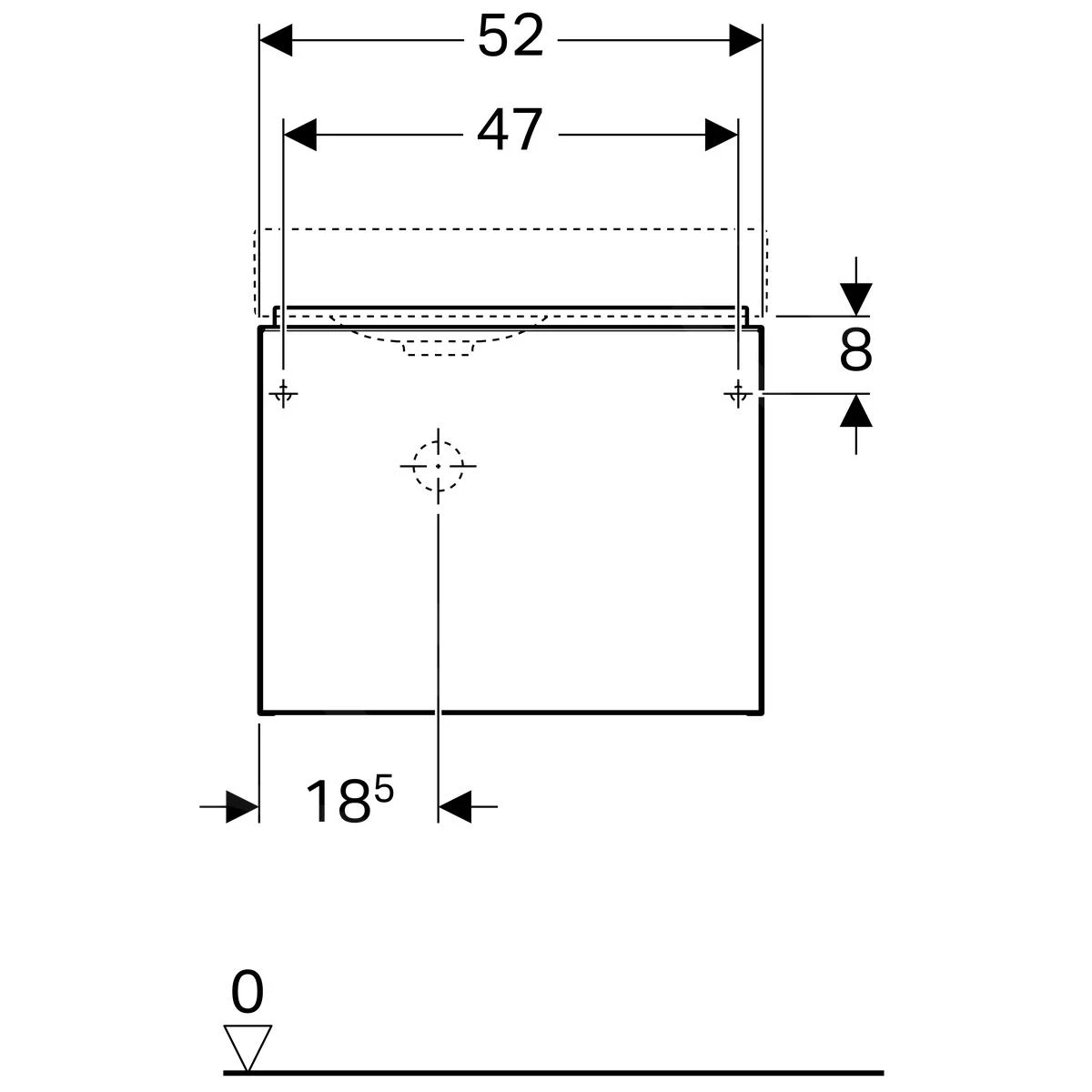 Geberit ICon Xs - Fontein Onderkast, 520x420x308 Mm, Platina Hoogglans 840054000 2 Geberit ICon Xs - Fontein Onderkast, 520x420x308 Mm, Platina Hoogglans 840054000 - Afbeelding 2