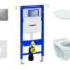 Geberit Duofix - Set Voorwandinstallatie, Closet Alpha Met WC-zitting, Bedieningspaneel Sigma01, Mat Chroom 111.355.00.5 NR3
