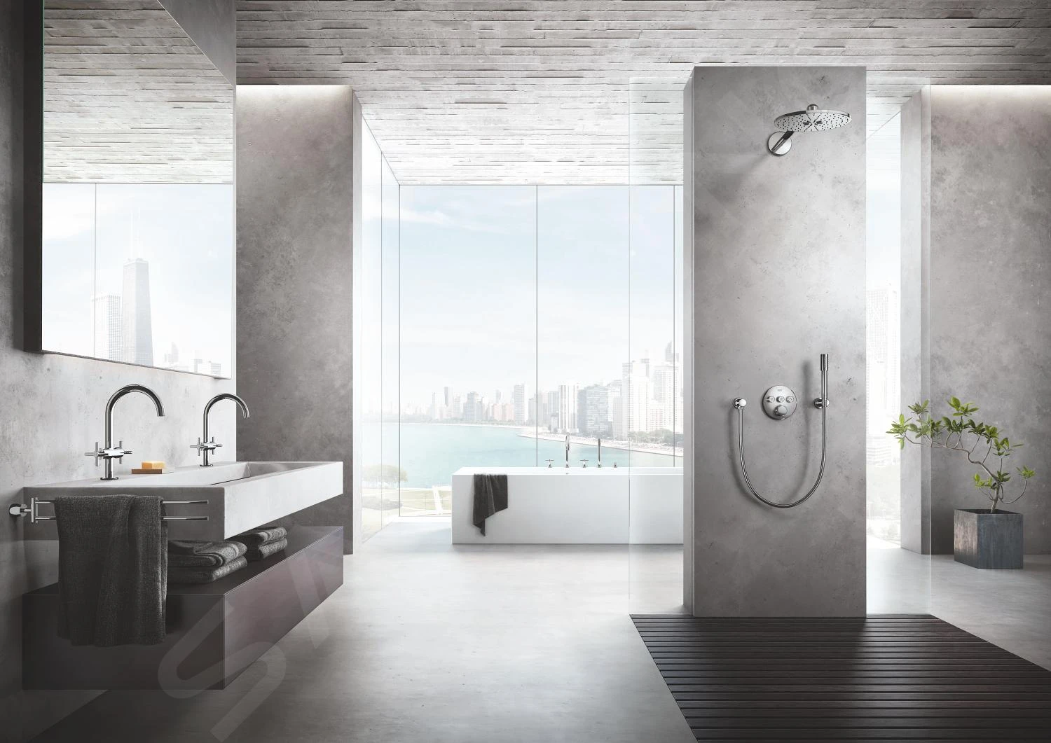 Grohe Atrio - Wastafelkraan Met Waste En Draaibare Uitloop, L-size, Chroom 21019003 6 Grohe Atrio - Wastafelkraan Met Waste En Draaibare Uitloop, L-size, Chroom 21019003 - Afbeelding 6