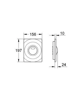 Grohe Surf - Bedieningsplaat, Alpine Wit 42302SH0 2 Grohe Surf - Bedieningsplaat, Alpine Wit 42302SH0 - Afbeelding 2