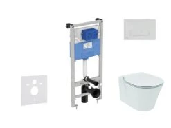 Ideal Standard ProSys - Toiletset- Inbouwreservoir, Closet, WC-zitting Connect Air, Oleas M1 Bedieningsplaat, Aquablade, SoftClose, Chroom ProSys120M SP24