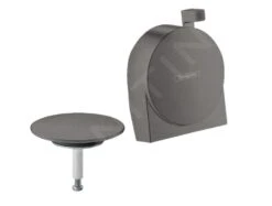 Hansgrohe Exafill S - Afbouwdeel Voor Badafvoer, Geborsteld Zwart Chroom 58117340