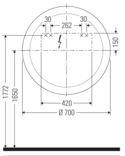 Duravit Happy D.2 Plus - Spiegel, Diameter 700 Mm, Met LED-verlichting En Verwarming HP7485S00000000 -Badkamer Luxe deaea0c3c88eba124ec95ea6 1