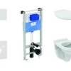 Ideal Standard ProSys - Toiletset - Inbouwreservoir, Closet Alpha Met WC-zitting, Oleas M1 Bedieningsplaat, Wit ProSys120M SP34