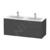 Duravit L-Cube - Wastafelonderkast 550x1290x481 Mm, 4 Laden, Grafiet Mat LC625904949
