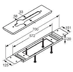 Kludi Toebehoren - Montageplaat Voor 3-gats Badrandcombinatie 7614946-00 2 Kludi Toebehoren - Montageplaat Voor 3-gats Badrandcombinatie 7614946-00 - Afbeelding 2