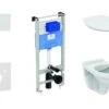 Ideal Standard ProSys - Toiletset - Inbouwreservoir, Closet Alpha Met WC-zitting, Oleas M1 Bedieningsplaat, SoftClose, Wit ProSys120M SP40