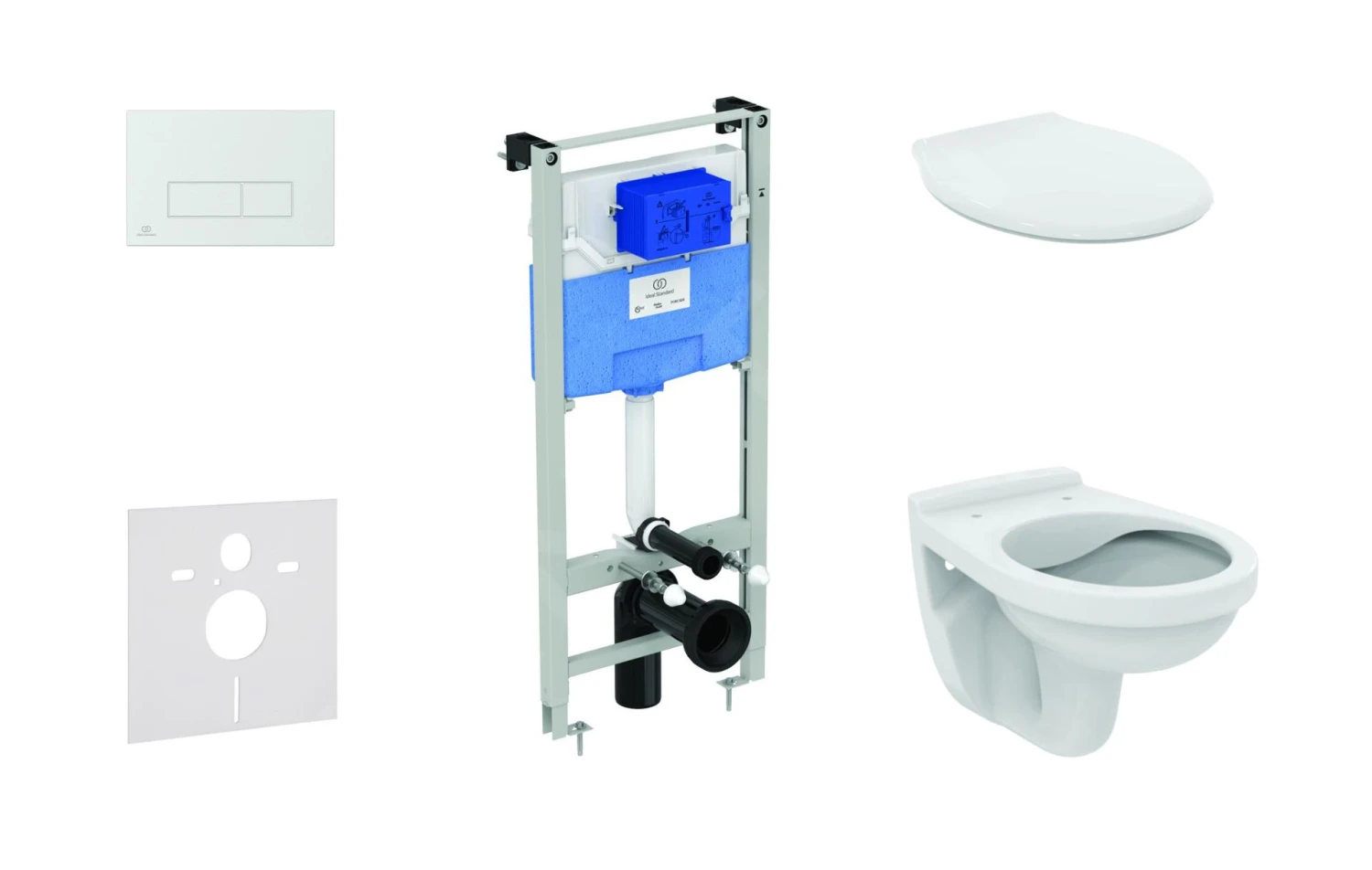 Ideal Standard ProSys - Toiletset - Inbouwreservoir, Closet Alpha Met WC-zitting, Oleas M2 Bedieningsplaat, Mat Chroom ProSys120M SP32 1 Ideal Standard ProSys - Toiletset - Inbouwreservoir, Closet Alpha Met WC-zitting, Oleas M2 Bedieningsplaat, Mat Chroom ProSys120M SP32
