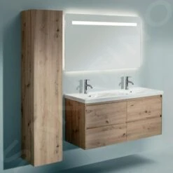 Laufen Lani - Hoge Kast 165x35 Cm, 1 Deur, Scharnieren Rechts, Eiken H4037221122671 -Badkamer Luxe e23c58a42e52b01b9bffed5b