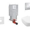 Grohe Uniset - Complete Toiletset, Wand-wc + Subway Toiletzitting, Direct Flush, Softclose, Ceramic Plus + Bedieningsplaat Skate Cosmo, Chroom 38643SET-KI