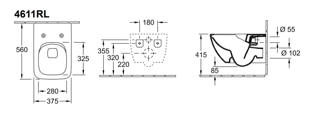Villeroy & Boch Venticello - Wandcloset Met Softclose WC-zitting, DirectFlush, CeramicPlus, Alpine Wit 4611RLR1 2 Villeroy & Boch Venticello - Wandcloset Met Softclose WC-zitting, DirectFlush, CeramicPlus, Alpine Wit 4611RLR1 - Afbeelding 2