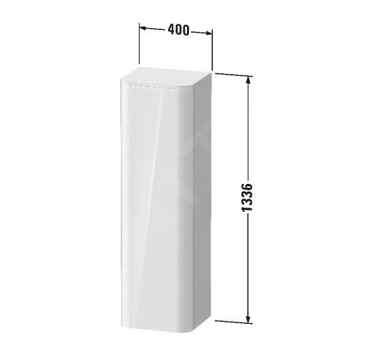 Duravit Happy D.2 Plus - Hoge Kast 1336x400x360 Mm, Scharnieren Rechts, Wit Hoogglans HP1261R2222 2 Duravit Happy D.2 Plus - Hoge Kast 1336x400x360 Mm, Scharnieren Rechts, Wit Hoogglans HP1261R2222 - Afbeelding 2