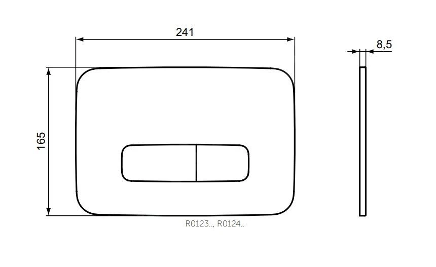Ideal Standard Oleas - Bedieningspaneel Oleas M3, Wit R0123AC 2 Ideal Standard Oleas - Bedieningspaneel Oleas M3, Wit R0123AC - Afbeelding 2