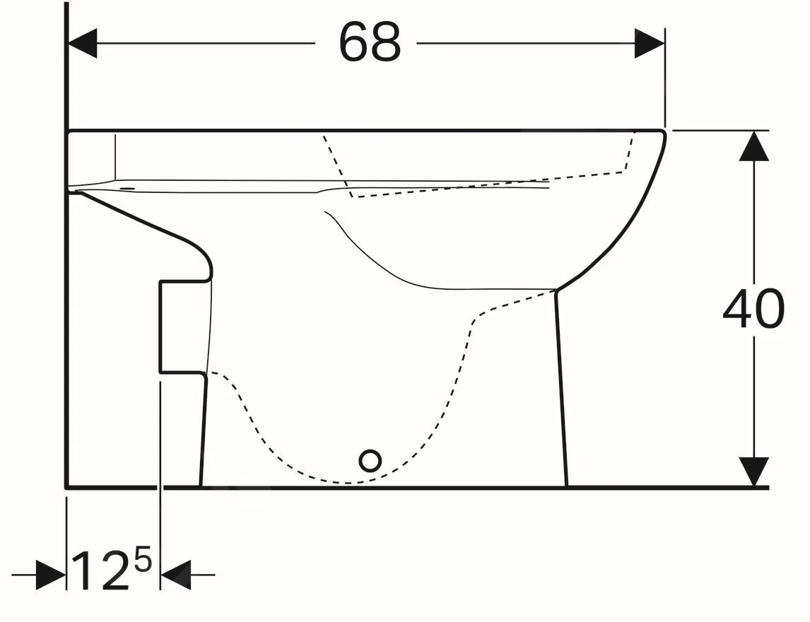 Geberit Selnova - Staande Toiletpot, Afvoer Achteraan, 680x360 Mm, Wit 500.287.01.1 3 Geberit Selnova - Staande Toiletpot, Afvoer Achteraan, 680x360 Mm, Wit 500.287.01.1 - Afbeelding 3