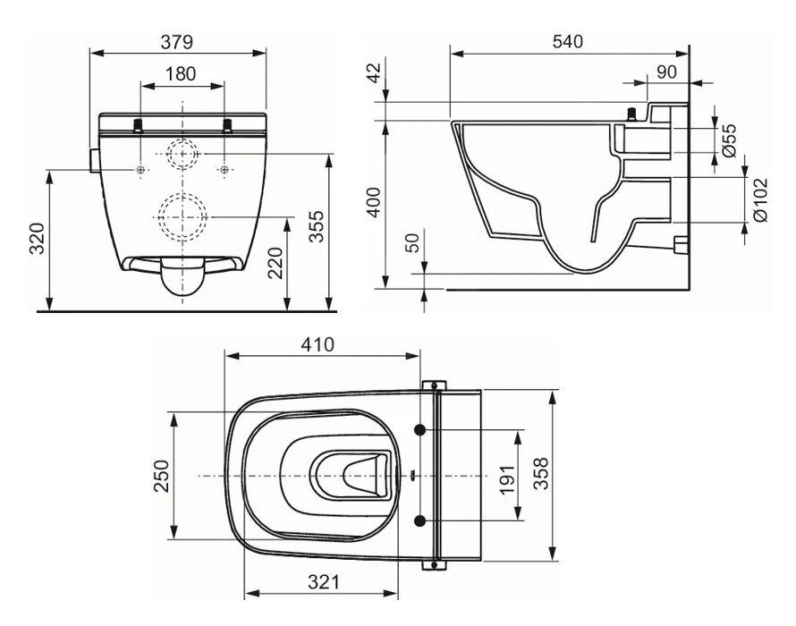 Tece TECEone - Wandcloset Met Douchefunctie, Voor Koud Water, Rimless, Wit 9700201 2 Tece TECEone - Wandcloset Met Douchefunctie, Voor Koud Water, Rimless, Wit 9700201 - Afbeelding 2