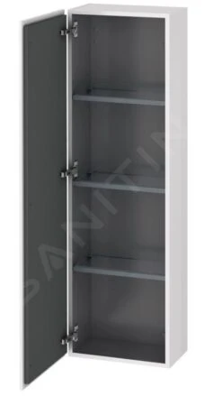 Duravit L-Cube - Hoge Badkamerkast 1320x400x243 Mm, Links, Glanzend Wit LC1168L2222 -Badkamer Luxe e4c3659a9e7375322c6803e1