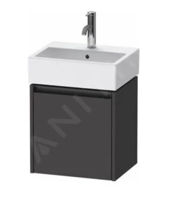 Duravit Ketho.2 - Wastafelkast 440x434x338 Mm, 1 Deur, Scharnieren Links, Grafiet Mat K25070L49490000
