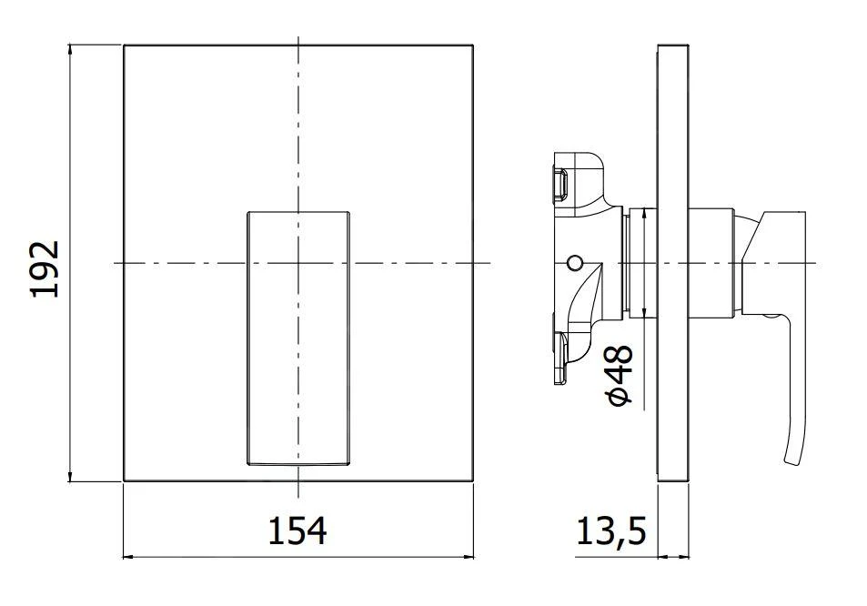 Paffoni Level - Inbouwkraan Met 1 Uitgang, Chroom LESBOX010CR 2 Paffoni Level - Inbouwkraan Met 1 Uitgang, Chroom LESBOX010CR - Afbeelding 2