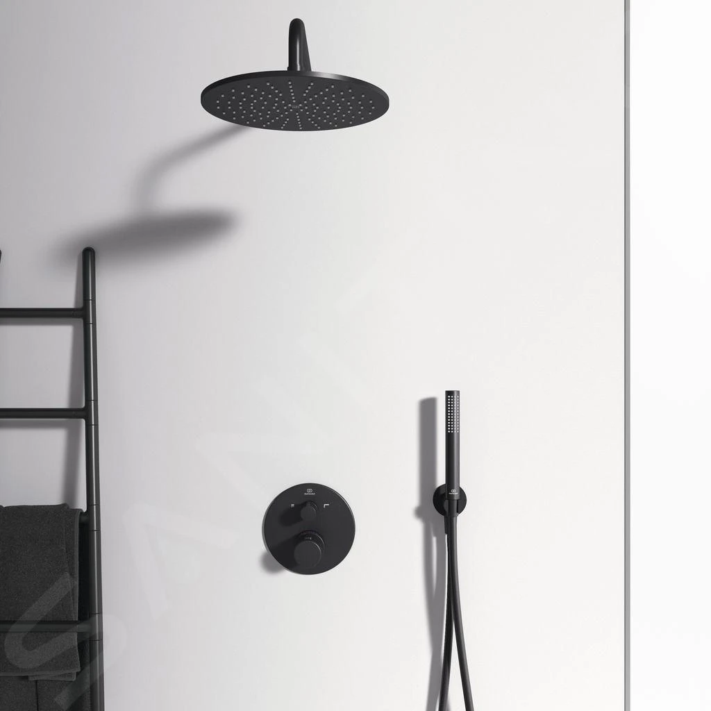 Ideal Standard CeraTherm - Thermostatische Kraan T100 Voor 2 Uitgangen Inbouw, Zwart A5815XG 4 Ideal Standard CeraTherm - Thermostatische Kraan T100 Voor 2 Uitgangen Inbouw, Zwart A5815XG - Afbeelding 4