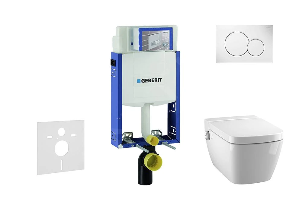 Geberit Kombifix - Inbouwreservoir Voor Hangend Toilet Met SIGMA01 Bedieningsknop, Alpine Wit + Tece One - Hangend Douche-wc En Wc-bril, Rimless, SoftClose 110.302.00.5 NT1 1 Geberit Kombifix - Inbouwreservoir Voor Hangend Toilet Met SIGMA01 Bedieningsknop, Alpine Wit + Tece One - Hangend Douche-wc En Wc-bril, Rimless, SoftClose 110.302.00.5 NT1