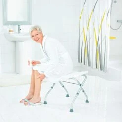 Sapho Ridder Accessoires - Stoel Neerklapbaar, Wit A0050301 -Badkamer Luxe e5e449ff20efc54bc0874165