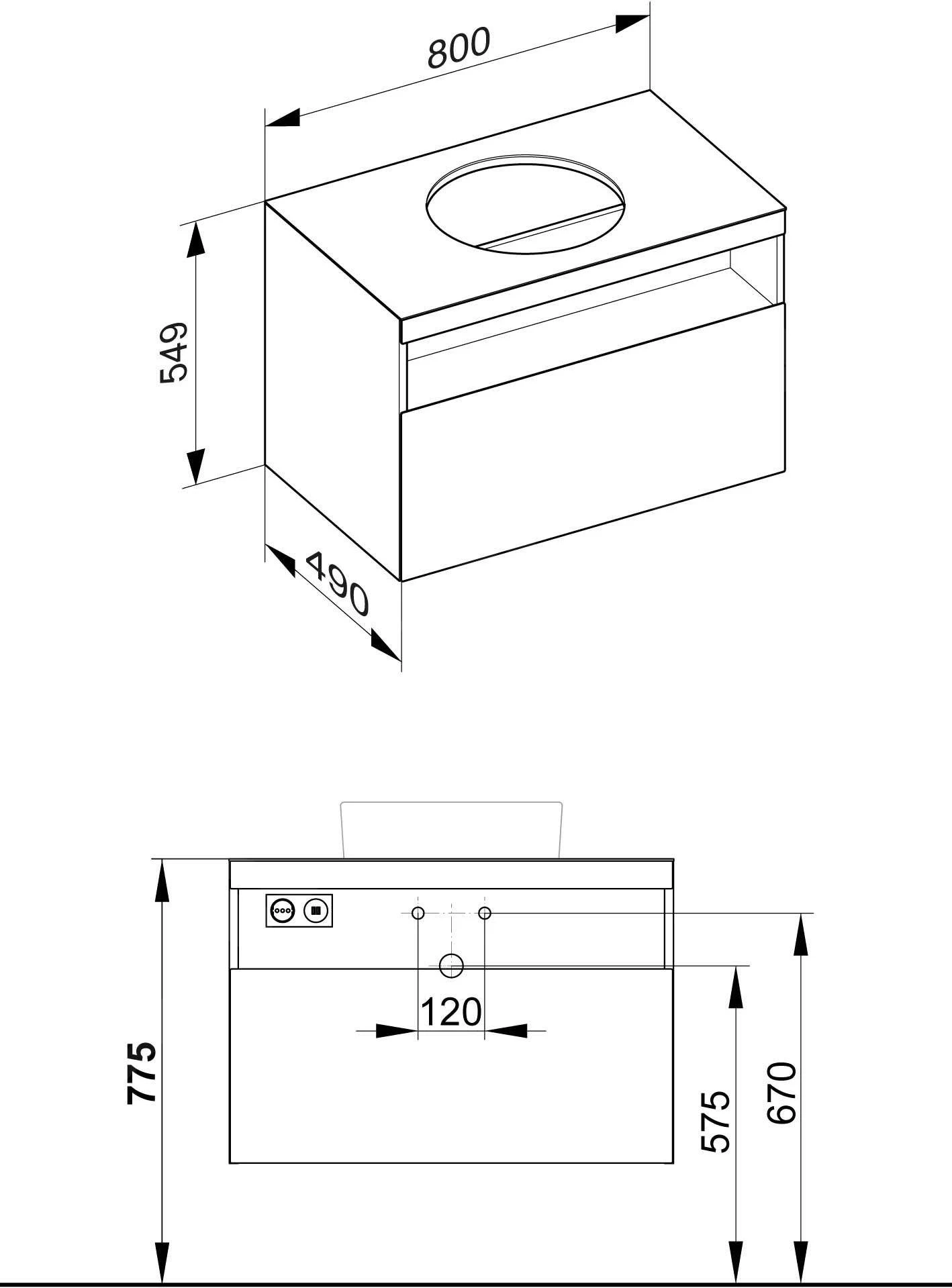 Keuco Stageline - Wastafelonderkast, 800x550x490 Mm, Met Uitsparing Voor Wastafel, Met Verlichting En USB, Wit 32863300100 2 Keuco Stageline - Wastafelonderkast, 800x550x490 Mm, Met Uitsparing Voor Wastafel, Met Verlichting En USB, Wit 32863300100 - Afbeelding 2