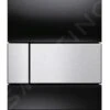 Tece TECEsquare - Urinoir Bedieningsplaat, Beschermlaag Tegen Vingerafdrukken, Zwart Glas/geborsteld Roestvrij Staal 9242806