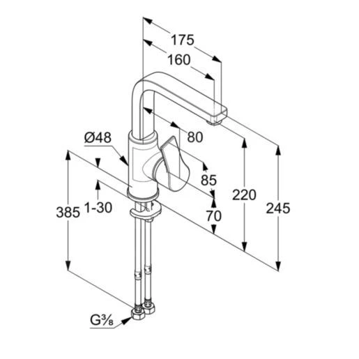 Kludi Zenta SL - Badkraan, Chroom 480280565 2 Kludi Zenta SL - Badkraan, Chroom 480280565 - Afbeelding 2
