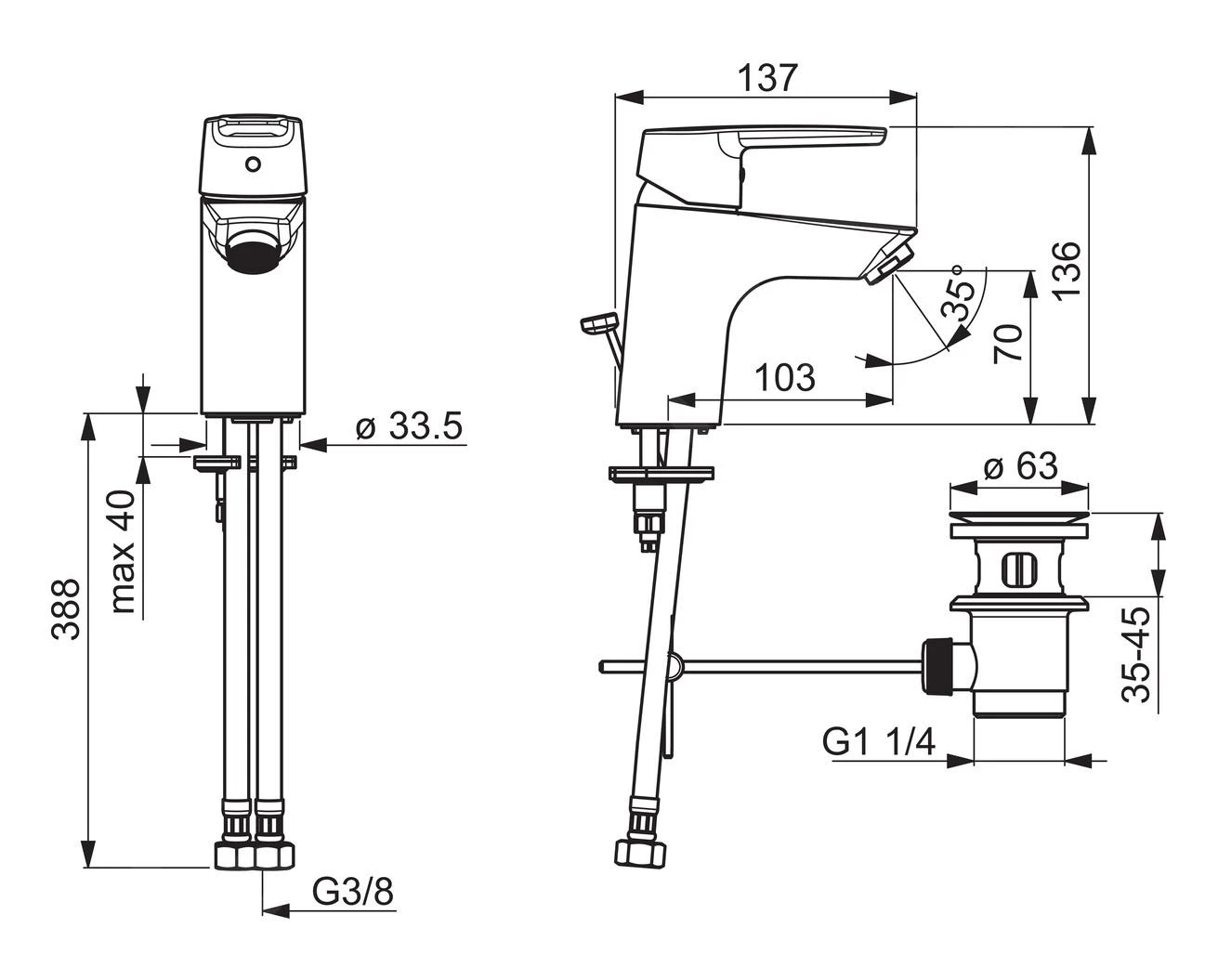 Hansa Polo - Wastafelkraan Met Waste, Chroom 5140229300676 2 Hansa Polo - Wastafelkraan Met Waste, Chroom 5140229300676 - Afbeelding 2