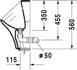 Duravit DuraStyle - Urinoir, Elektrische Bediening, Afval Achteraan, Rimless, Met WonderGliss, Wit 28063100001 -Badkamer Luxe e77b957f3bc900f6e3279dc0