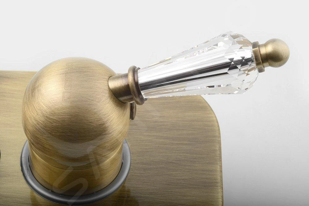 Sapho Kirké - Inbouw Douchekraan, Kristal Hendel, Brons KI42KB 3 Sapho Kirké - Inbouw Douchekraan, Kristal Hendel, Brons KI42KB - Afbeelding 3