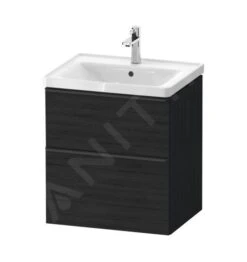 Duravit D-Neo - Wastafelonderkast 625x584x452 Mm, 2 Laden, Black Oak DE4359016160000