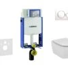 Geberit Kombifix - Set Voorwandinstallatie, Toilet En Zitting Ideal Standard Tesi, Sigma20 Bedieningsplaat, Wit/chroom 110.302.00.5 NF4