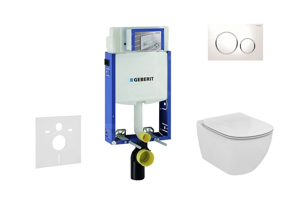 Geberit Kombifix - Set Voorwandinstallatie, Toilet En Zitting Ideal Standard Tesi, Sigma20 Bedieningsplaat, Wit/chroom 110.302.00.5 NF4 1 Geberit Kombifix - Set Voorwandinstallatie, Toilet En Zitting Ideal Standard Tesi, Sigma20 Bedieningsplaat, Wit/chroom 110.302.00.5 NF4