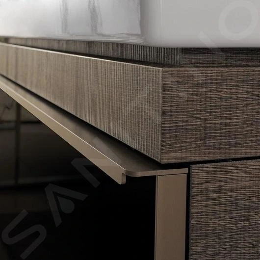 Geberit Citterio - Wastafelonderkast 1200 Mm, Glanzend Zwart/eik Grijsbruin 500.566.JJ.1 3 Geberit Citterio - Wastafelonderkast 1200 Mm, Glanzend Zwart/eik Grijsbruin 500.566.JJ.1 - Afbeelding 3