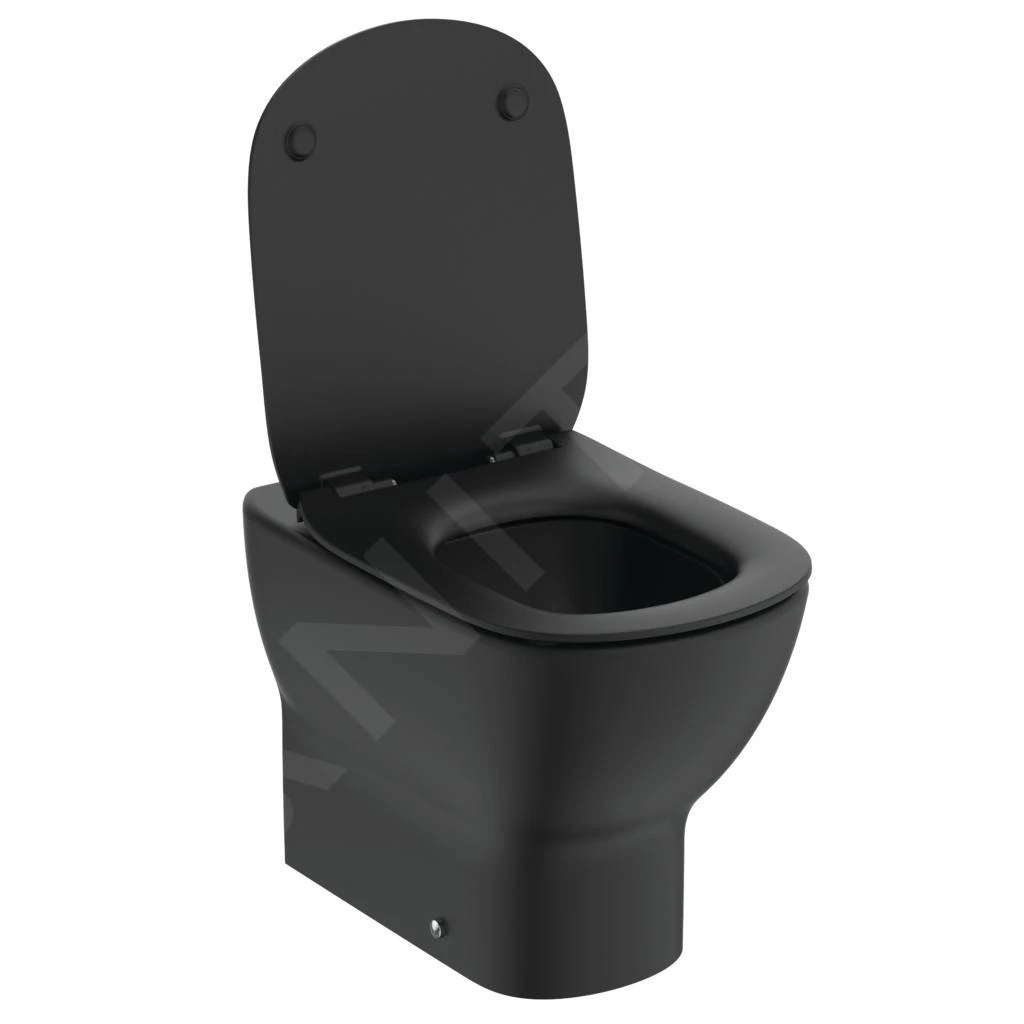 Ideal Standard Tesi - Staand Toilet Met Soft-Close Wc Bril, Horizontale Afvoer, AquaBlade, Zwart T3536V3 1 Ideal Standard Tesi - Staand Toilet Met Soft-Close Wc Bril, Horizontale Afvoer, AquaBlade, Zwart T3536V3