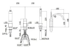 Paffoni Level - Badrandkraan, 3-gats, Chroom LES040CR 3 Paffoni Level - Badrandkraan, 3-gats, Chroom LES040CR -Badkamer Luxe e8b756af0e41bb323935fc3b