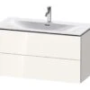 Duravit L-Cube - Wastafelonderkast 550x1020x481 Mm, 2 Laden, Glanzend Wit LC630802222