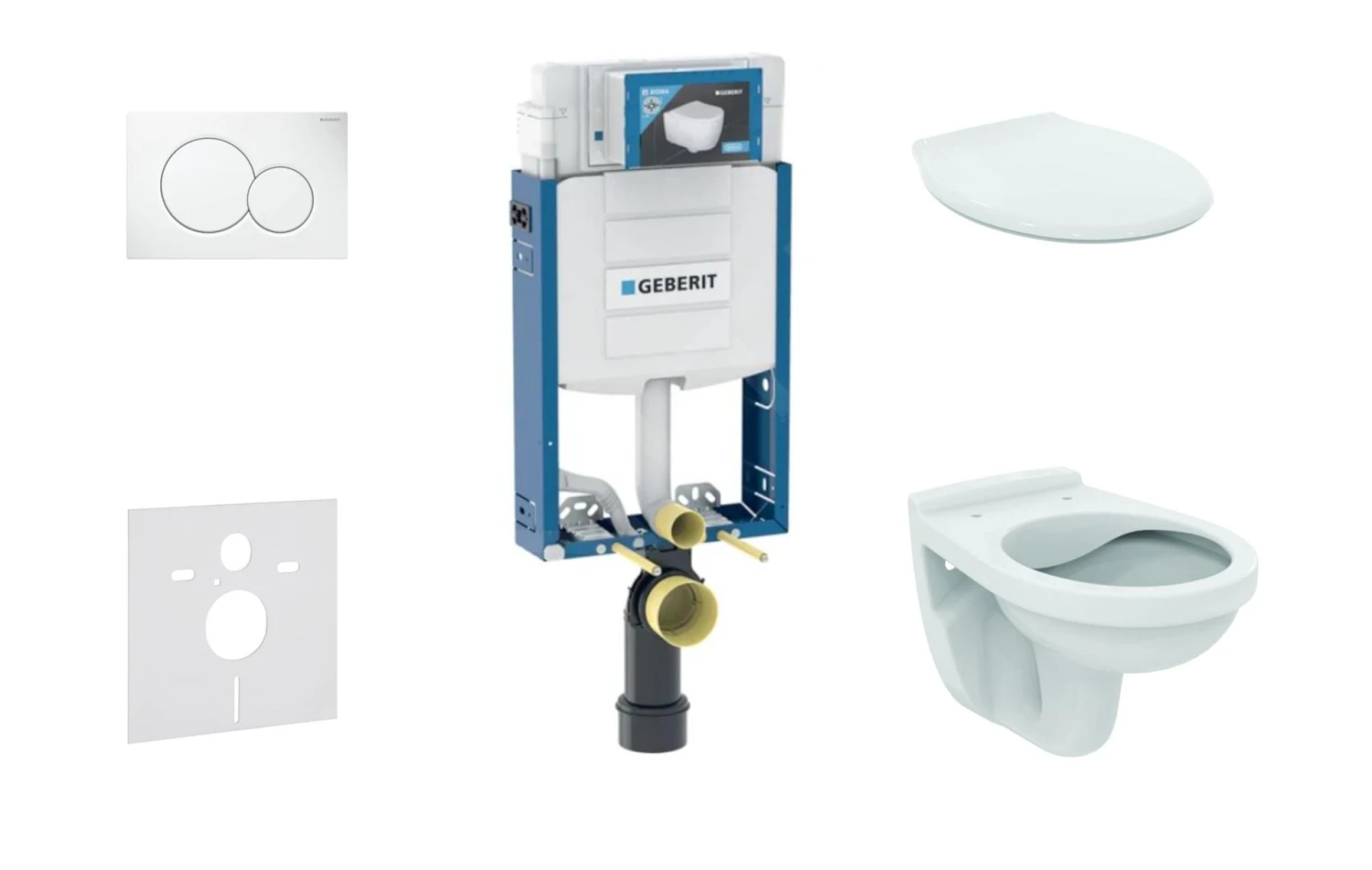 Geberit Kombifix - Set Voorwandinstallatie, Closet Alpha Met WC-zitting, SIGMA01 Bedieningsknop, Alpine Wit 110.302.00.5 NR1 1 Geberit Kombifix - Set Voorwandinstallatie, Closet Alpha Met WC-zitting, SIGMA01 Bedieningsknop, Alpine Wit 110.302.00.5 NR1