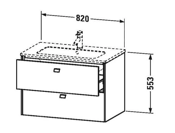 Duravit Brioso - Wastafelonderkast 553x820x479 Mm, 2 Lades, Glans Wit BR410202222 2 Duravit Brioso - Wastafelonderkast 553x820x479 Mm, 2 Lades, Glans Wit BR410202222 - Afbeelding 2