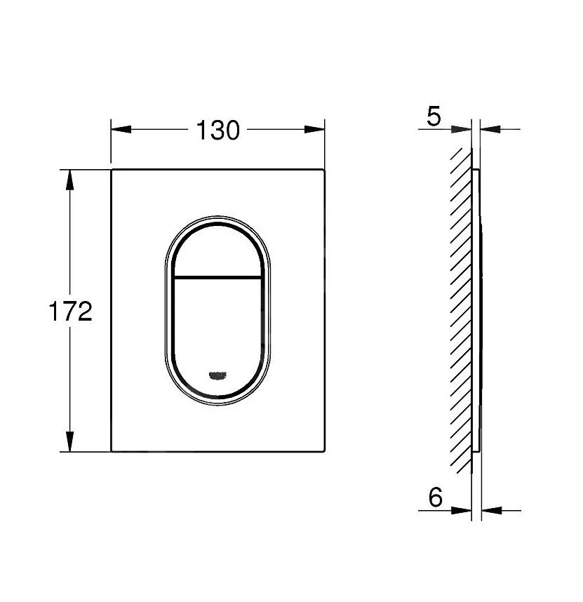 Grohe Arena Cosmopolitan S - Bedieningsplaat, Geborsteld Warm Sunset 37624DL0 2 Grohe Arena Cosmopolitan S - Bedieningsplaat, Geborsteld Warm Sunset 37624DL0 - Afbeelding 2
