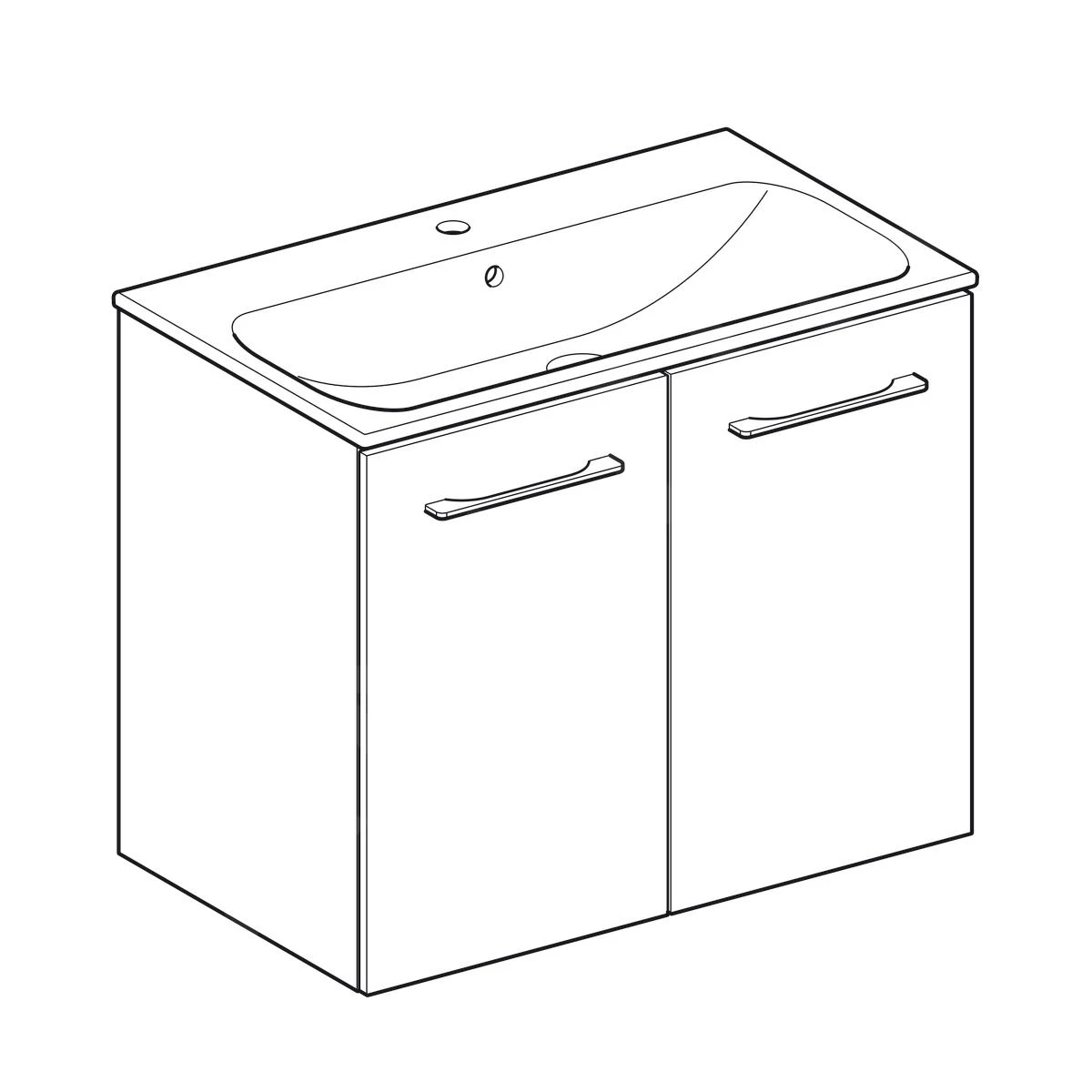 Geberit Selnova Square - Wastafelonderkast 635x788x480 Mm, Met Wastafel, 2 Deuren, Hickorynoot 501.258.00.1 3 Geberit Selnova Square - Wastafelonderkast 635x788x480 Mm, Met Wastafel, 2 Deuren, Hickorynoot 501.258.00.1 - Afbeelding 3
