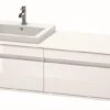 Duravit Ketho - Wastafelonderkast 426x1400x550 Mm, Links, 2 Laden, Glanzend Wit KT6797L2222
