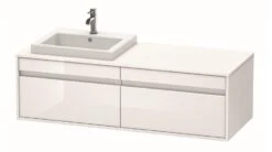 Duravit Ketho - Wastafelonderkast 426x1400x550 Mm, Links, 2 Laden, Glanzend Wit KT6797L2222