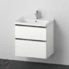 Duravit D-Neo - Wastafelonderkast Met Wastafel, 634x625x452 Mm, 2 Laden, Mat Wit DE012001818